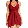 thumbnail image 1 of One Piece Swim Dresses for Women Tummy Control Swimsuit with Soft Support, Chic for Poolside & Beach, 1 of 5