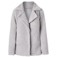thumbnail image 4 of Mikilon Women Plus Size Winter Warm Loose Plush Zip Hooded Jacket Coat, 4 of 5