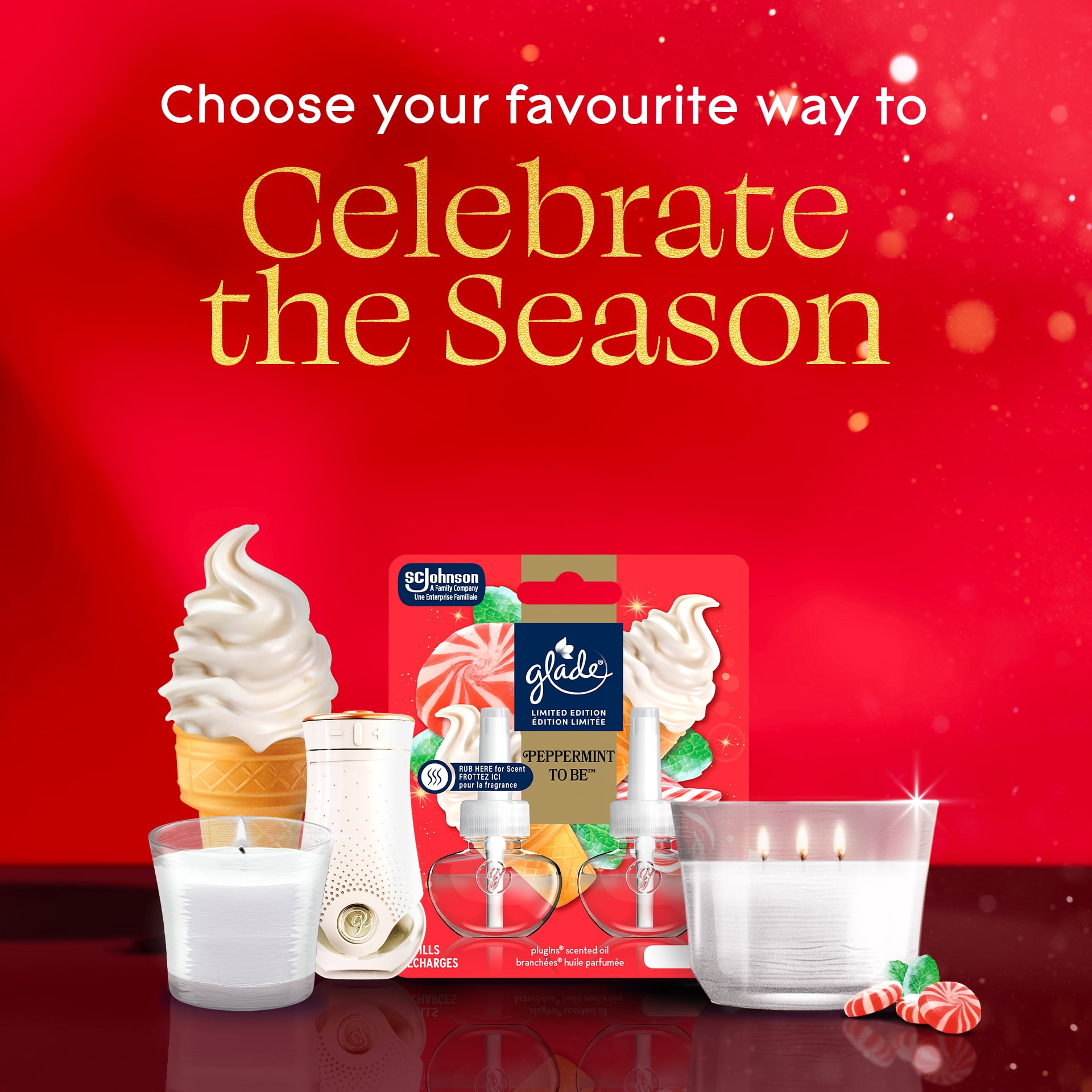 Glade Branchées® Huile parfumée recharge, Peppermint To Be