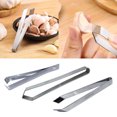 thumbnail image 1 of Wzzjkit Garlic Peeler - 3 Pcs Stainless Garlic Tweezers Easy Faster Multi Functional Garlic Skin Remover Set, 1 of 9