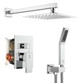 thumbnail image 1 of SR SUN RISE SRSH-F5043 Bathroom Luxury Rain Mixer Combo Set Wall Mounted Rainfall Shower Head System Polished Chrome (Contain Faucet Rough-in Valve Body and Trim), 1 of 5