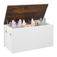 thumbnail image 1 of Gymax Flip-top Storage Chest Lift Top Storage Bench Wooden Deck Box Toy Box, 1 of 10