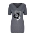 thumbnail image 4 of Pompotops T-shirt Décontracté à Manches Courtes et Col en V Imprimé pour Femmes, 4 of 8