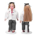 thumbnail image 1 of Miniature Personnes en Porcelaine, Poupée Fille en Céramique Réaliste, Modèle de Maison de Poupée DIY, Modèle de Personnage de Maison de Poupée avec Support, Design Flexible pour Échelle 1/12, 1 of 8