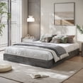 thumbnail image 1 of Modern Floor-Standing Platform Bed Frame, Wooden Bed Frame Without Headboard, Solid Wood Slat Foundation, No Box Spring Needed, Easy Assembly, for Bedroom, Dorm, Small Spaces, 1 of 5