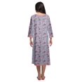 thumbnail image 3 of Moomaya Chemise de Nuit Boutonnée en Coton Imprimé pour Femmes, Robe de Nuit d'Allaitement, 3 of 5