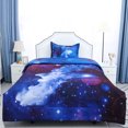 thumbnail image 2 of Unique Bargains 2pcs All-season Down Quilted Comforter Set Twin, Galaxies Dark Blue, 2 of 9