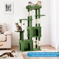 thumbnail image 4 of EDTara 61" Cat Tree Tower, Sturdy Modern Multi-Level Cat Furniture for Maine Coons and Large Indoor Cats With Jumbo Perch, 2 Spacious Condos, Durable Sisal Posts, and Hanging Play Balls, 4 of 7