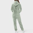 thumbnail image 4 of Combinaisons pour Femmes Chic Femmes Combinaison à Manches Longues à Capuche Pyjama Décontracté Hiver Chaud Combinaison de Nuit Automne Combinaison en Liquidation, 4 of 6