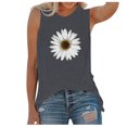 thumbnail image 1 of Pompotops Femme Mode Décontractée Imprimé Sans Manches Haut Blouse Débardeur Camisole, 1 of 7