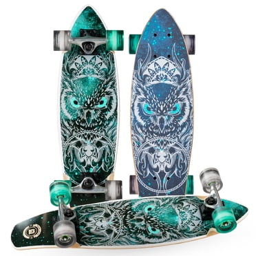Madd Gear 28" Cruiser Skateboard for Kids, Teens & Adults – 8-Ply Maple Deck, 62 mm Wheels, 5" Aluminum Trucks – Assorted Designs Noche or Magma