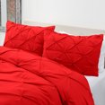 thumbnail image 2 of Nestl Pinch Pleated Comforter, King/Cal King Comforter Set, Cherry Red, 2 of 6