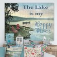thumbnail image 1 of Designart - The Lake is My Happy Place - Lake House Canvas Wall Art, 1 of 1