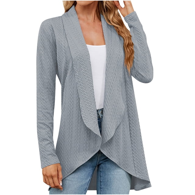 CEHVOM Cardigan Veste à Manches Longues Ample de Couleur pour Femmes en Liquidation