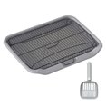 thumbnail image 1 of Pet Dog Toilet Potty Trainer Corner Portable Anti Splashing Detachable Training Gray, 1 of 9