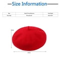 thumbnail image 3 of Women New Solid Color Adjustable Wool Beret Wool Warm Hat In Autumn and Winter, 3 of 3