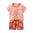 thumbnail image 3 of Toddler Boy Outfit Set Summer Clothes Crew Neck Cartoon Shirt Short Set 3T Pajamas Boy, 3 of 3