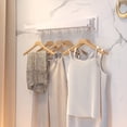 thumbnail image 3 of Zootealy Wall Mounted Clothes Hanger Rack Retractable Clothes Drying Rack Space-Saver Laundry Drying Rack,Collapsible for Laundry Balcony Mudroom Bedroom, 3 of 6