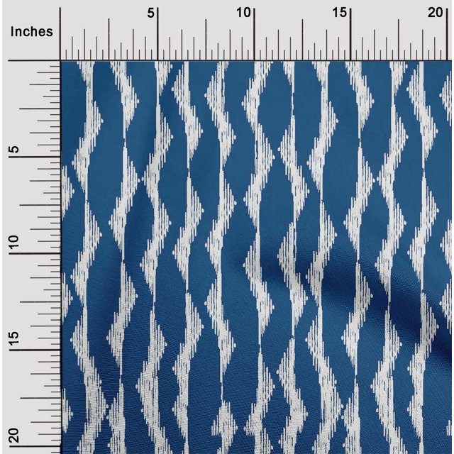 oneOone Georgette Viscose Fabric Abstract Stripe Ikat Print Sewing Fabric BTY 42 Inch Wide