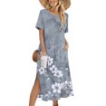 thumbnail image 1 of Ovzne Robes pour Femmes 2025 Robe Femme Robe Unie Ample Décontractée Mode Robe à Manches Longues Robe à Col à Manches Longues pour Femmes Robe de Vacances à Manches Longues Imprimée Liquidation, 1 of 7