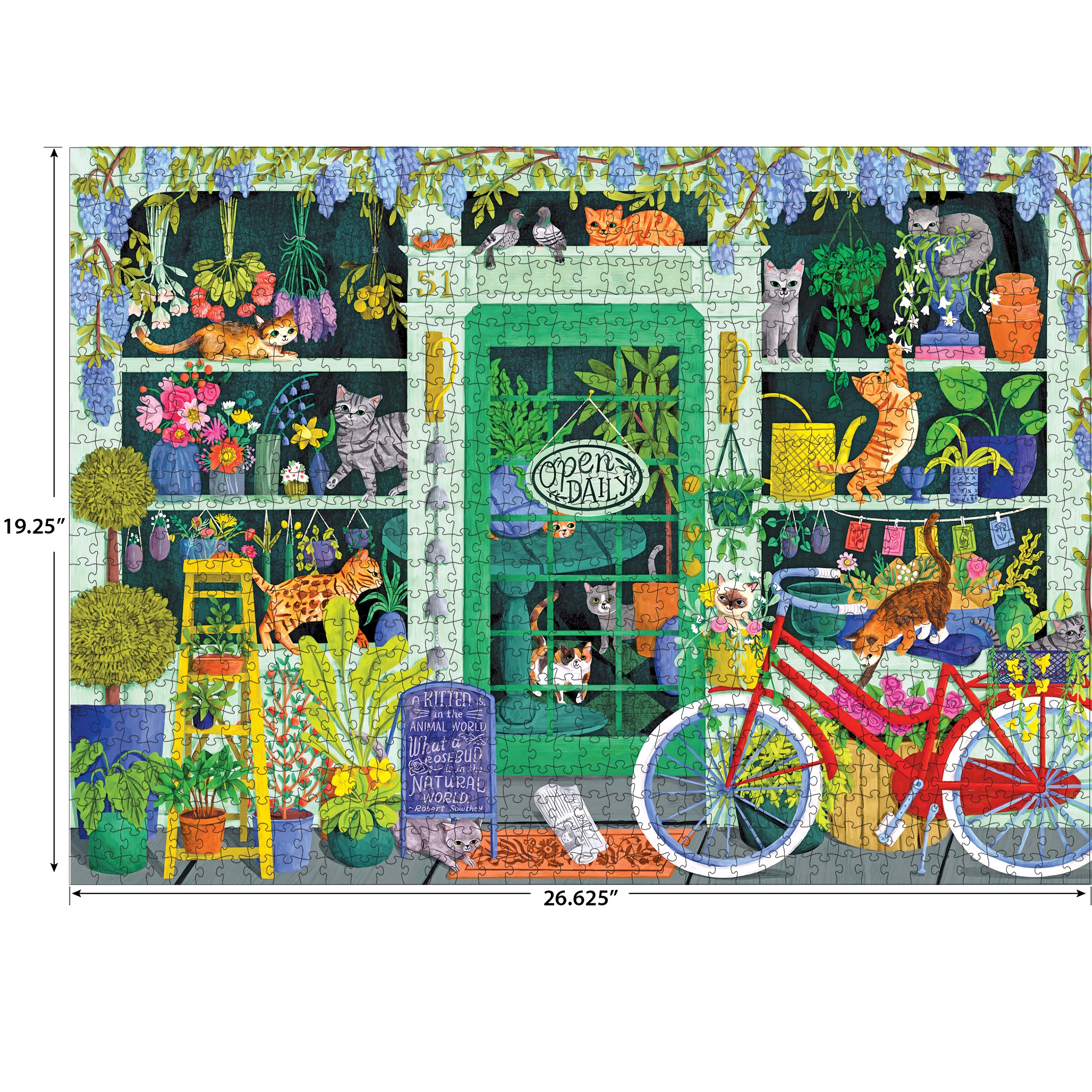 RoseArt - Soft Touch 1000 pièces - Fleurs de chat - Puzzle emboîtable pour adulte