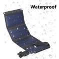 thumbnail image 4 of Waterproof 20W 5V Foldable USB Solar Panel Cells Charger for Hiking (Black), 4 of 5