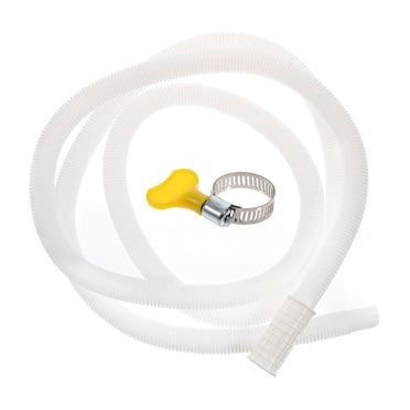 WASHWEPE 1.5m Portable Air Conditioner Drain Hose Flexible Pipe with Clamp for Universal and Window AC Units