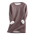 thumbnail image 2 of DPTALR Women's Large Loose Raglan Top Thickened And Velvet Lamb Wool Warm Underlay, 2 of 4