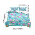 thumbnail image 2 of Easter Egg Duvet Cover Set for Men Women Cartoon Rabbit Print 3-Piece Bedding Set with 2 Pillowcases Queen Size, 2 of 6