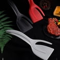 thumbnail image 3 of Transemion Versatile Cooking Companion Double Sided Spatula Turner And Tongs Easy To Clean 2 In 1 Spatula Tongs red 1Set, 3 of 6