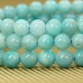 thumbnail image 4 of Natural Peruvian Amazonite Gemstone 6mm Round Beads Stretch Bracelet 7" Unisex, 4 of 5