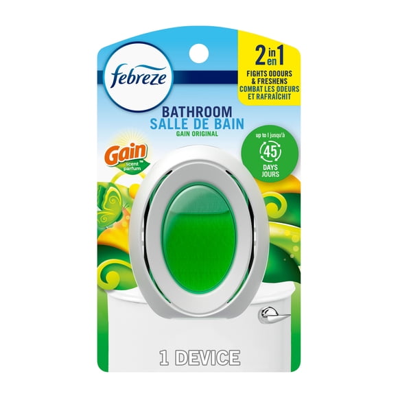 Febreze Bathroom Air Freshener, Odor-Fighting, Gain Original Scent, 1ct