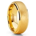 thumbnail image 1 of Mens Tungsten Ring Goldtone Wedding Band Dome Textured Brushed Comfort-fit 8MM, 1 of 3