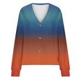thumbnail image 4 of MeetoTime Women's 2024 Fall Knit Cardigans Open Front Long Sleeve V Neck Button Loose Cardigan Sweaters, 4 of 5