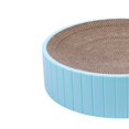 thumbnail image 3 of Round Cat Scratcher Cardboard 31Cmx31Cmx6cm Bed Cat Scratching Pad for Kitty Blue, 3 of 8