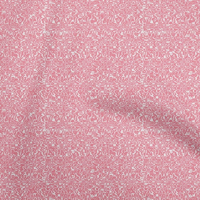 oneOone Tissu en Rayonne Pêche pour Robe Tissu Imprimé au Mètre 56 Pouces de Large-Hw