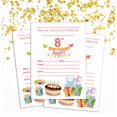 thumbnail image 2 of Darling Souvenir White Birthday Invitation Card Printable Fill or Write In Blank Invites Party Supplies Pack Of 28 5 x 7 Inches, 2 of 5