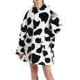 thumbnail image 3 of Faithtur Universal Warm Hooded Sweater Fashion Printing Mink Wool Home Clothes, 3 of 6