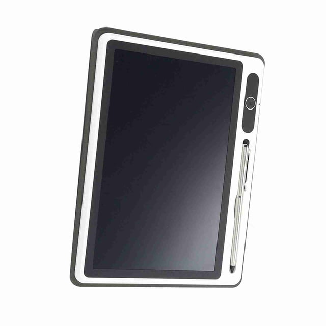 Flexible LCD Writing Tablet, Pressure Sensor Low Power Consumption Digital Notebook with Faux Leather Case and Pen