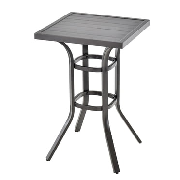 Gymax Table de Bar d'Extérieur 24 Pieds' Table de Patio Hauteur Bar avec Dessus de Table en Aluminium