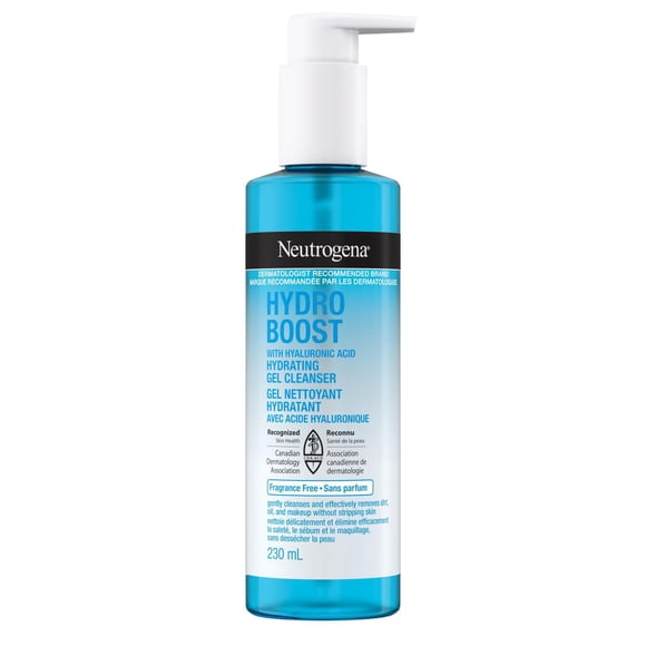 Neutrogena Hydro Boost Fragrance-Free Hydrating Cleansing Gel, Facial Cleanser, Hyaluronic Acid, Paraben Free