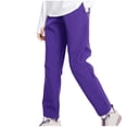 thumbnail image 1 of Posijego Girls Uniform Pants Kids Straight Dress Pants Solid Color Summer Casual Pants with Pockets Size 2-15 Years, 1 of 3