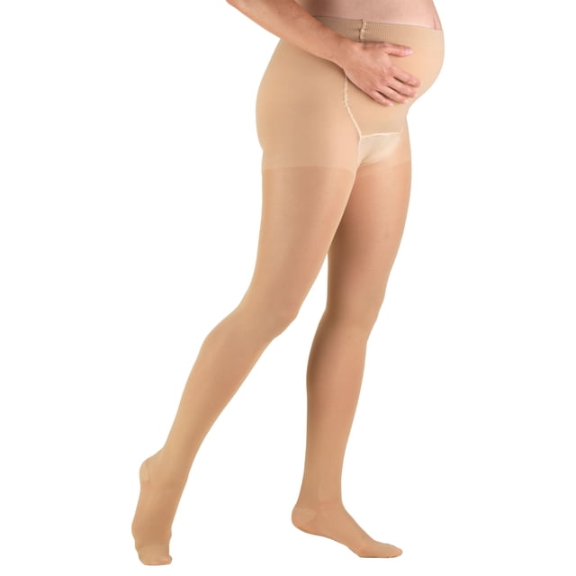 Truform Collants de Maternité Transparents : 20 - 30 mmHg, Beige, Petit
