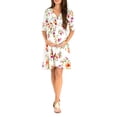 thumbnail image 1 of SUNSIOM Robe de Maternité pour Femmes Décontractée à Col en V à Pois/fleurie à Manches Mi-Longues Robe pour Grossesse Vêtements Séance Photo, 1 of 5