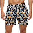 thumbnail image 1 of Kakii Men's Swim Trunks Hawaiian Bathing Mesh Lining Suit Swimsuits Beach Shorts with Pockets, 1 of 6
