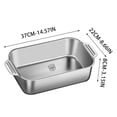 thumbnail image 3 of 316 Stainless Steel Roasting Pan, Deep Rectangular Baking Tray for Fish and Meat, Induction Cooktop Compatible, Dishwasher Safe, Versatile Kitchen Tool, 3 of 5