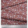 thumbnail image 3 of Soimoi Moss Georgette Tissu Feuilles & Magnolia Imprimé Floral 1 Yard 42 Inch Wide, 3 of 5