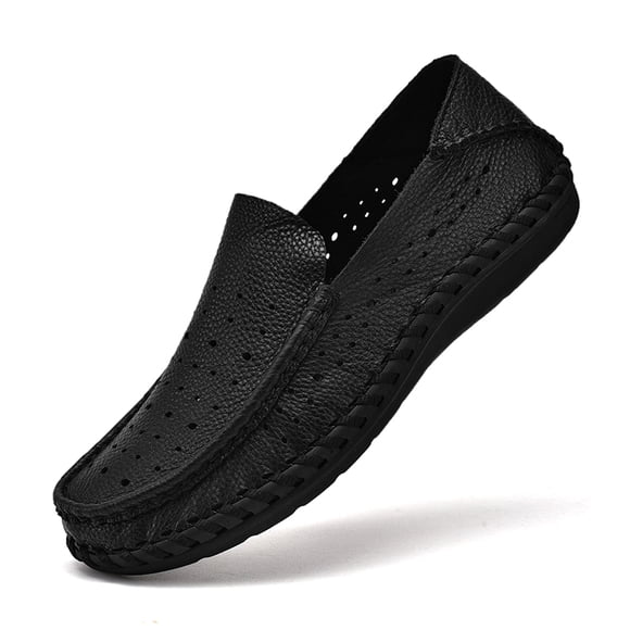 Big Size Men's Casual Loafers Slip On Leather Shoes Comfortable Lightweight Driving Shoes Male Moccasins Classic Penny Loafer Flats Boat Shoes Outdoor Walking Shoes
