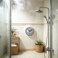 thumbnail image 4 of Bathroom Clock, Staron Waterproof Suction Cup Wall Clock, 3 Inch Quartz Clock for Shower Mirror Kitchen Fog Resistant Stay on Time, White, 4 of 6