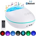 thumbnail image 1 of Ocean Wave Projector And Night Light Projector With Built-In Music Player Baby Bedside Lamp Sleeping Soothing White Noise Sound Machine For Kids Living Room Bedroom, 1 of 6